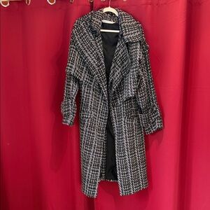 Stylish Black and White Women's Coat